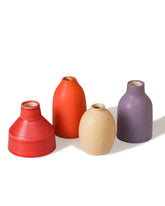Alamkari India Ceramic Geometry set Flower vase Set of 4
